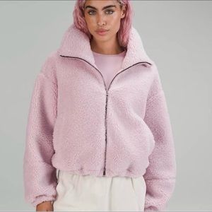Pink Lululemon Sherpa Zip Up